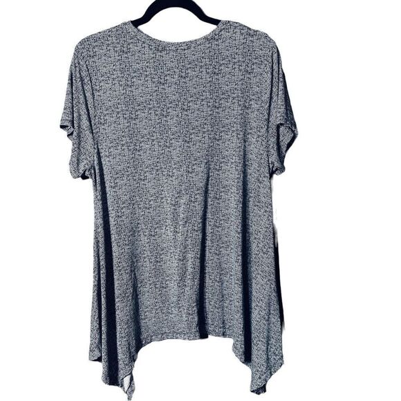 Chelsea & Theadore Black & White Stretchy Round Neckline, Short Sleeves Sz XXL - Picture 6 of 8